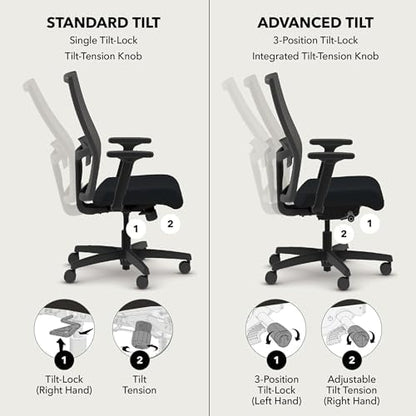 HON Ignition 2.0 Ergonomic Office Chair, Lumbar Support, Desk Chair, Sky