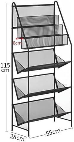 zktoermn Metal Storage Shelves Book, Newspaper, Magazine Storage Rack Storage Shelving Unit Organizer for Laundry Kitchen Bathroom Pantry Closet (Color : Gold, Size : 55x28x115cm)