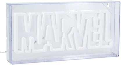 Paladone Marvel LED Neon Logo Light Sign - Wall Mountable or Free Standing - Offially Licensed Marvel Room Decor & Gift