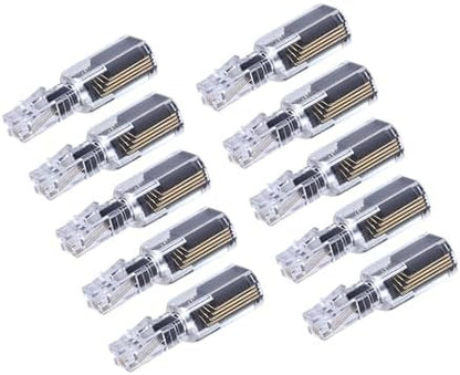 (Value Pack of 10 360° Phone Cord Detangler Landline Telephone Extended Rotating Black
