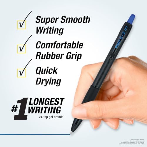 PILOT G2 Edge Blue, Premium Gel Roller Pens, 8ct box, Fine Point 0.7 mm