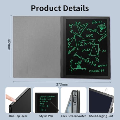 10" LCD Writing Tablet for Adults Business Leather Digital Notepad