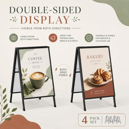 4 Pack A Frame Sign Holder-24x36 Inch, Frame Only