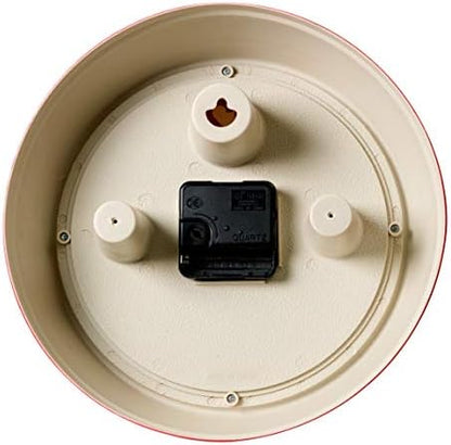 Kiera Grace Wall Clock, 9.5 Inch, Retro Red ClassicWall Clocks Battery Operated, Vintage Silent Non Ticking Home Decor for Living Room, Kitchen, Bathroom