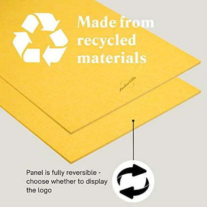 Acoustic Panels, 4 Pack ROOM KIT, Large, 46" x 23", Yellow