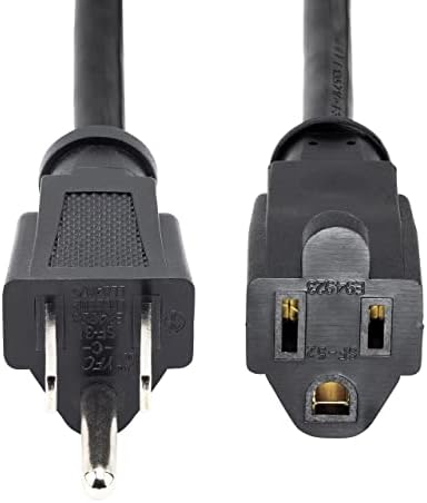 StarTech 20ft Power Extension Cord, 13A 125V, 16AWG, Black (PAC10120)