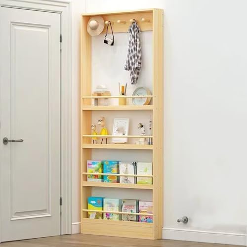 Narrow Doorway Sto Shelf, 3-4 Tier Wall nizer, Cact Bookcase for Bedroom, Living Room, Home, Office - Space-Saving Design Behind Door