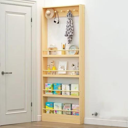 Narrow Doorway Sto Shelf, 3-4 Tier Wall nizer, Cact Bookcase for Bedroom, Living Room, Home, Office - Space-Saving Design Behind Door