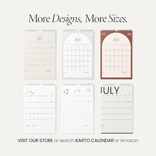 Karto Wall Calendar 2026-2027 11x17 in - New Beige