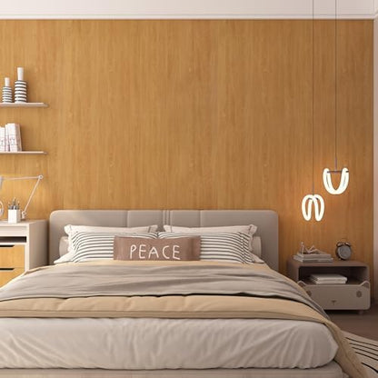 Wide 31"x354" Walnut Wood Contact Paper Peel and Stick Wooden Wallpaper