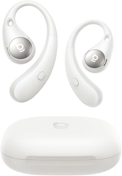 Baseus Eli Sport 2 Open-Ear Headphones Wireless Earbuds,Secure Earhook Sport Design,Ultra-Comfort,4-Mic Clear Calls, IP57 Waterproof,45H Play, Bluetooth 6.0 Earhook Fit Running Workout Gym -White