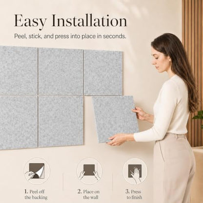 Felt Bulletin Board Tiles, Large Cork Board Alternative,24 x 36 in