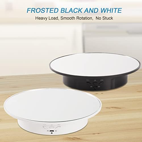 Motorized Display Stand - 7.87" Rotating Platform with Mirror Cover, USB Charging Port, 22 lbs Load Capacity, Ideal for Jewelry, 3D Model, Cake Photography