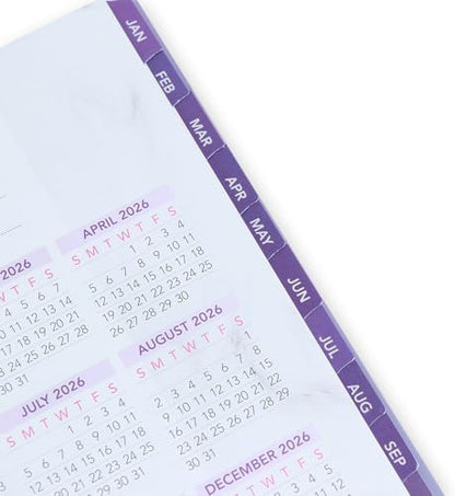 RE-FOCUS THE CREATIVE OFFICE 2026 Calendar Planner 13 month with To-Do Lists for Tasks, Notes or Appointments. Sturdy Planner for At-A-Glance View of Daily Schedule & Weekly Agenda- Purple