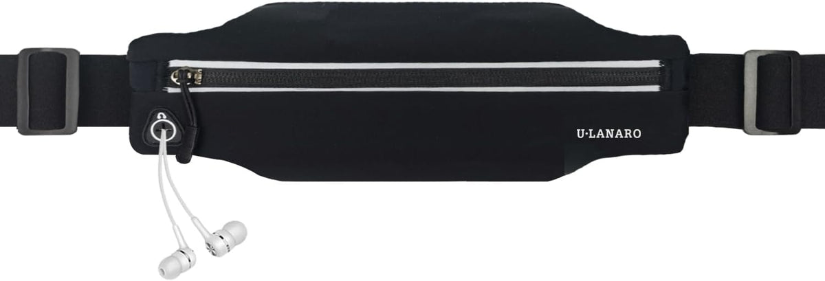 Slim Running Belt Fanny Pack for Men Women, Running Phone Holder Runners Pouch Waist Pack for Workout, Money Belt, Running Gear Accessories [Fits ALL Phones]