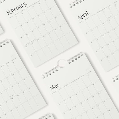 Karto Small Wall Calendar 2026-2027 6x9 in - New Beige