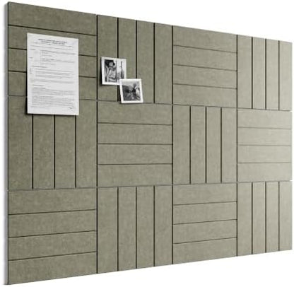 Bumusty 48" x 36" Large Cork Board Alternative, Earth Brown