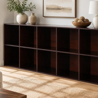 Storage Organizer, Pine Wood Bookshelf, Cube Shelf, Open Display Bookcase