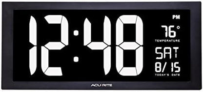 AcuRite Digital Clock, 18-Inch / White