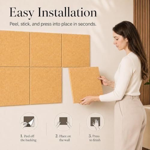 Felt Bulletin Board Tiles, Cork Board Alternative, 48 x 36 in