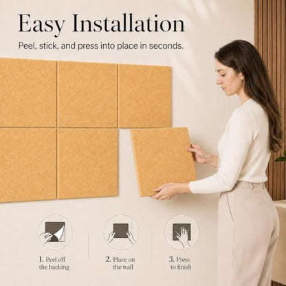 Felt Bulletin Board Tiles, Cork Board Alternative, 48 x 36 in