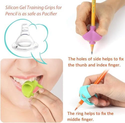 Firesara Training Grips, Original Breakthrough Assorted Writing Aid Grip Trainer Posture Correction Finger Grip for Kids Preschoolers Children Adults Special Needs for Lefties or Righties(4PCS)