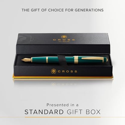Cross Bailey Light Polished Green Fountain Pen, Extra-Fine Nib