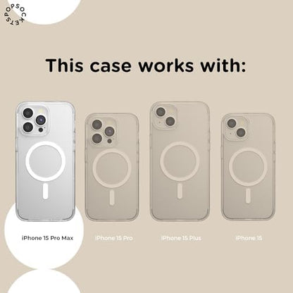 PopSockets iPhone 15 Pro Max Phone Case w/MagSafe- Mickey Dots Black