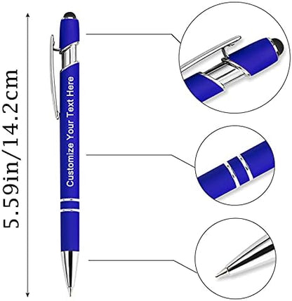 Qingxily Custom Pens Bulk - Up to 300 Personalized Stylus Ballpoint Pens With Free Engraving - Customized With Your Name, Text, Message for Business, Graduation, Anniversaries - Colorful 252 Pcs