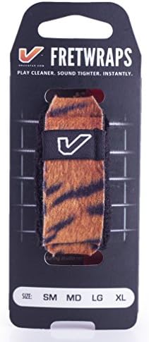 Gruv Gear Fret Wrap & Guitar Mute, Fretwrap for Acoustic, Electric & Bass | String Dampener Recording, Tapping & Practice Accessory (1 Pack, Medium Tiger, Fits 5 String Bass, 7 String Guitar)