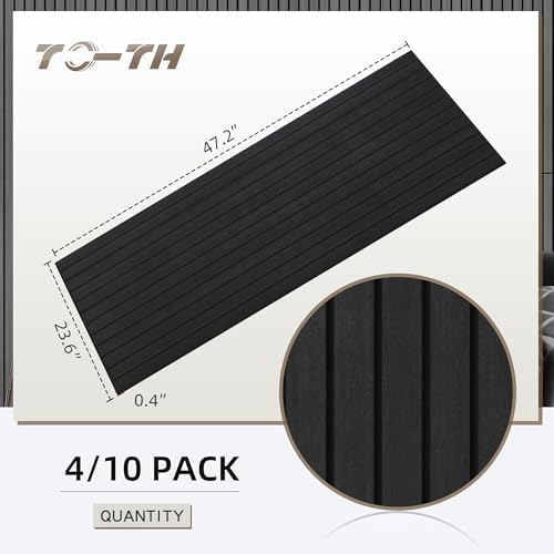 TO-TH Acoustic Panels 10 Pack Decorative Noise Cancelling Wall Panel, smoky