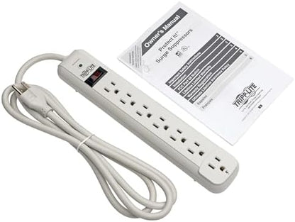 Tripp Lite 7 Outlet Surge Protector Power Strip, 6ft Cord, Lifetime Manufacturer's Guarantee & $20K Insurance (Striker)