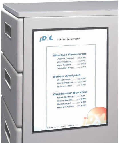 C-Line Magnetic Cubicle Keepers Display Holders, 9.2 x 11.69, Magnetic Mount, Clear, 25/Pack