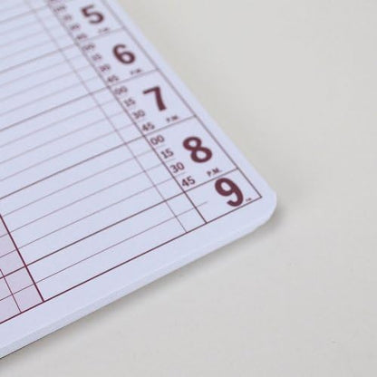 Portage Notebooks Appointment Book - Large 12.75" x 13.5" Undated Planner for Daily Scheduling - 6 Column Professional Daily Planner Undated for Office, Home, or Salon Use