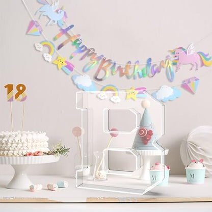 11" Acrylic Letter Charcuterie Tray, Charcuterie Letters Fillable Box for food, Reusable Serving Cake Candy Dish Display Tray for Birthday Anniversary Party Decoration (Letter B)