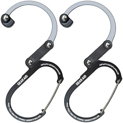 GEAR AID HEROCLIP 360° Swivel Carabiner Gear Clip and Hook (Medium) for Camping, Backpack, Suitcases and Garage Organization