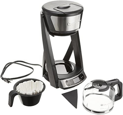 BUNN HB Heat N Brew Programmable Coffee Maker, 10 cup, Stainless Steel, 46500.0003