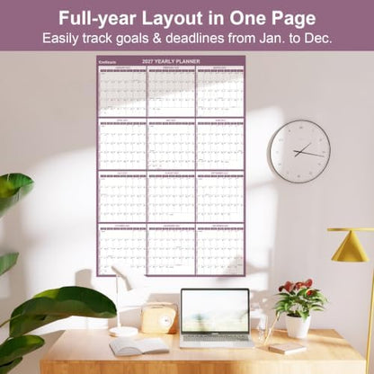 2027 Wall Calendar 32" x 48" Wet & Dry Erase 12 Months Calendar for Wall