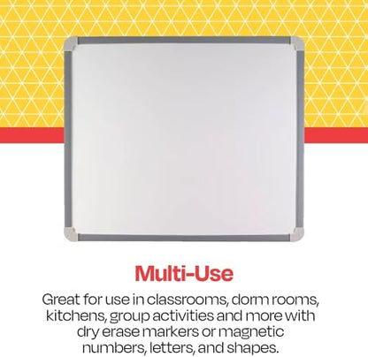 School Smart Large Magnetic Dry Erase Board, Aluminum Frame, 30 x 23 Inches
