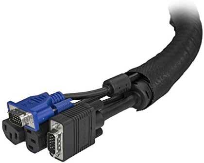 StarTech 15' (4.6m) Cable Management Sleeve, Black, Trimmable (WKSTNCM2)