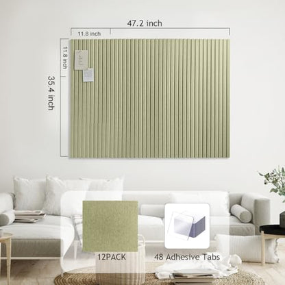 48" x 36" Large Felt Bulletin Board 1/2" Thick, Sage Green