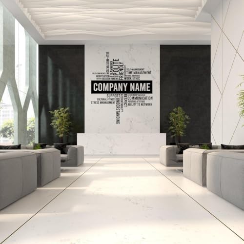 Elegant Workspace Decal: Office Wall Stickers for Aesthetic Enhancement 134 x 134