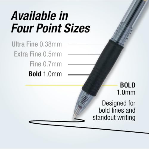 PILOT G2 Premium Gel Pens, Bold Point 1.0mm, Black Ink, 14-Pack