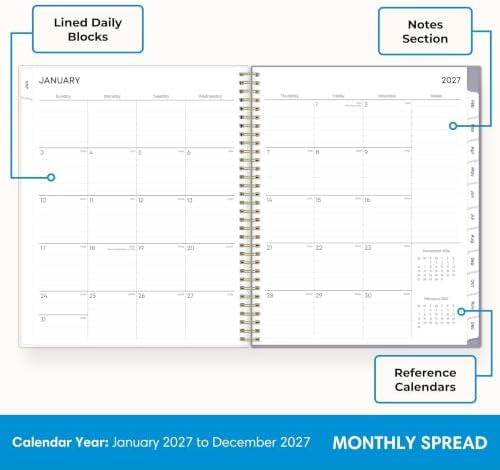 Blue Sky 2027 Weekly & Monthly Planner Calendar, 8.5"x11", Tula