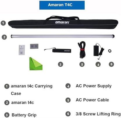 Aputure Amaran T4C RGBWW LED Tube Light,40W 2500K-7500K (120cm)