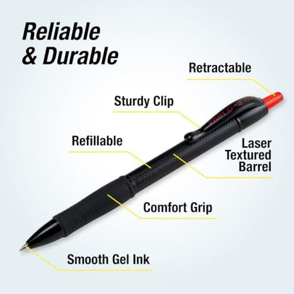 PILOT G2 Edge Red, Premium Gel Roller Pens, 8ct Box, Fine Point 0.7 mm
