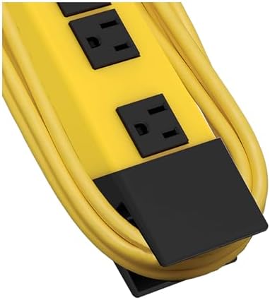 Tripp Lite Eaton TLM615SA Heavy Duty Power Strip with Surge Protection, 6 Outlets, 2700 Joules, Yellow Metal Housing, 15ft Cord, Keyhole Mounting Slots, Cord Wrap, Industrial Garage Work Shop Bench
