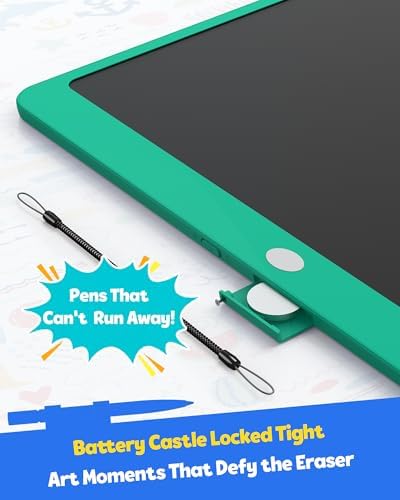 TEKFUN LCD Writing Tablet for Adults, Large Doodle Board, 16 Inch Colorful Drawing Tablet Writing Pad, Toddler Toys for 3 4 5 6 7 8 9 Year Old Girls Boys Teen, Birthday Gifts for Kids (DarkGreen)