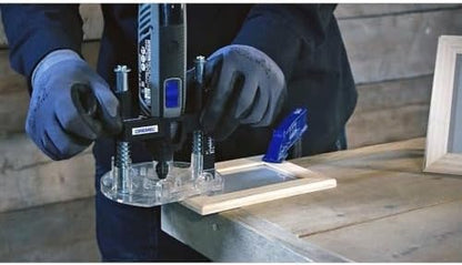 Dremel 335-01 Rotary Tool Plunge Router Attachment, Compact & Lightweight for Light-Duty Routing Projects, Perfect for Woodworking & Inlay Work, Black Medium