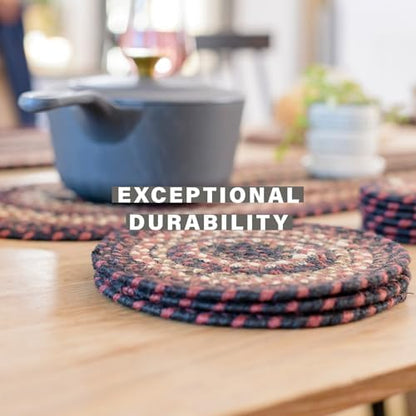Homespice Prescott Jute Braided Table Runner, Oval 8x28 Set of 2